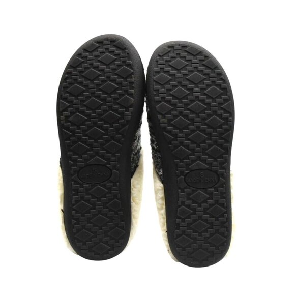 Wayland Square Scuff Slippers Womens 7 8  Memory Foam Black Knit Faux Shearling - Picture 5 of 5